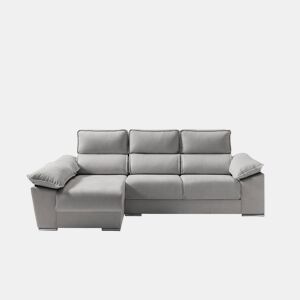 Chaise longue dereita com arca DIWY esquerda 4 lugares cinza