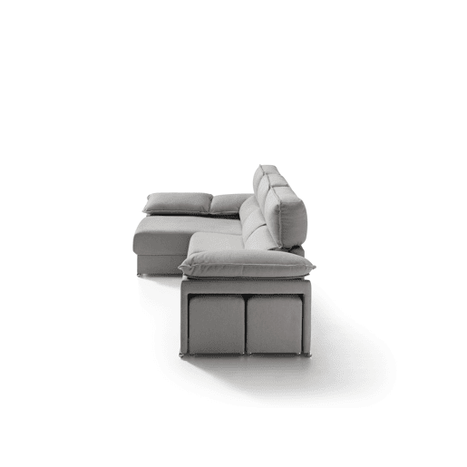 Chaise longue dereita com arca DIWY esquerda 4 lugares cinza