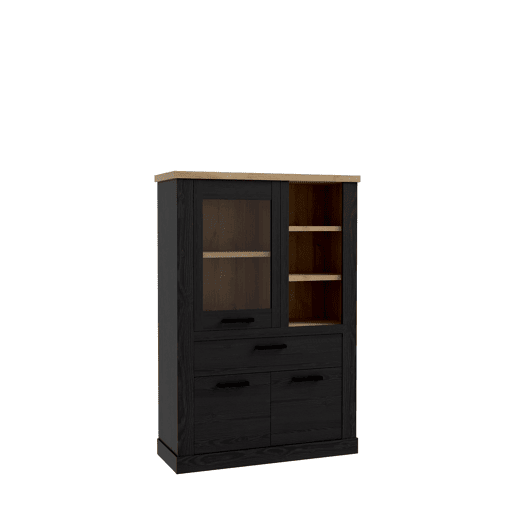 Vitrine baixa 3 portas preta VERONA Vitrine baixa 3 portas preta VERONA