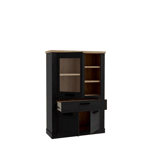 Vitrine baixa 3 portas preta VERONA Vitrine baixa 3 portas preta VERONA