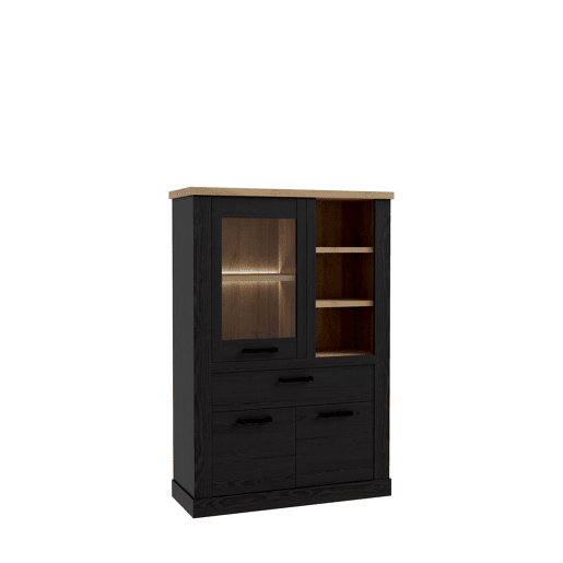 Vitrine baixa 3 portas preta VERONA Vitrine baixa 3 portas preta VERONA