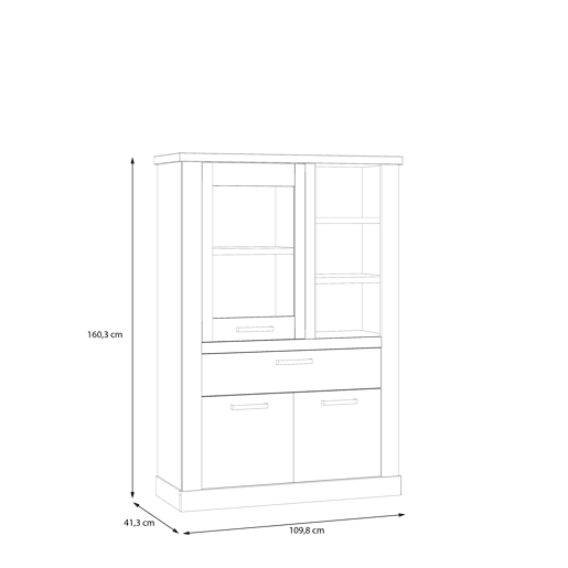 Vitrine baixa 3 portas preta VERONA Vitrine baixa 3 portas preta VERONA