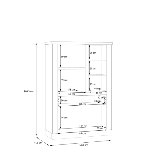 Vitrine baixa 3 portas preta VERONA Vitrine baixa 3 portas preta VERONA