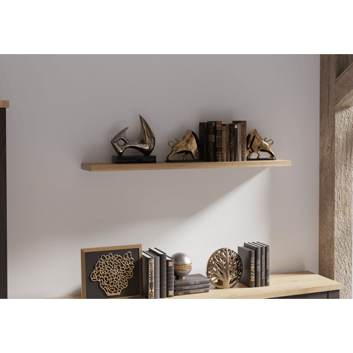 Estante de parede para sala VERONA NERO 140cm