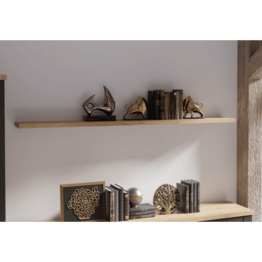 Estante de parede para sala VERONA NERO 200cm