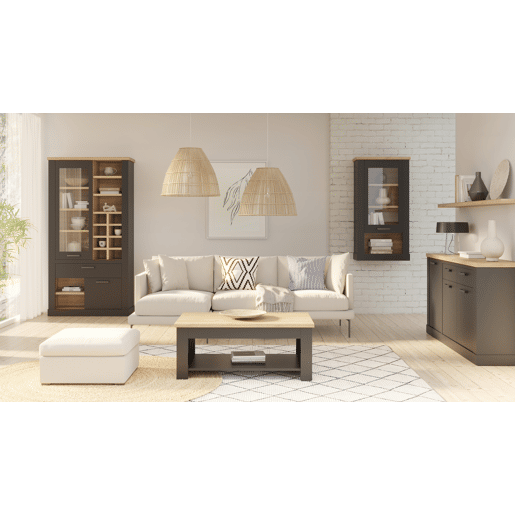 Estante de parede para sala VERONA NERO 200cm