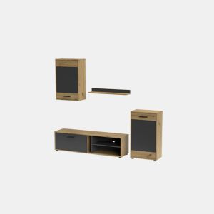 Compacto de tv carvalho e antracite SOLLO