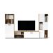 Compacto tv roble y blanco JOY Compacto tv roble y blanco JOY Blanco/ Madera