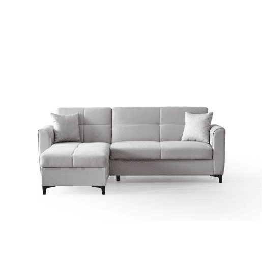 Chaise longue com cama TIAGO reversível 3 lugares cinza claro