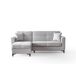 Chaise longue con cama TIAGO reversible 3 plazas gris claro Chaise longue con cama TIAGO reversible 3 plazas gris claro Gris Claro
