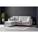 Chaise longue con cama TIAGO reversible 3 plazas gris claro Chaise longue con cama TIAGO reversible 3 plazas gris claro Gris Claro