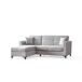 Chaise longue con cama TIAGO reversible 3 plazas gris claro Chaise longue con cama TIAGO reversible 3 plazas gris claro Gris Claro
