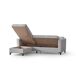 Chaise longue con cama TIAGO reversible 3 plazas gris claro Chaise longue con cama TIAGO reversible 3 plazas gris claro Gris Claro