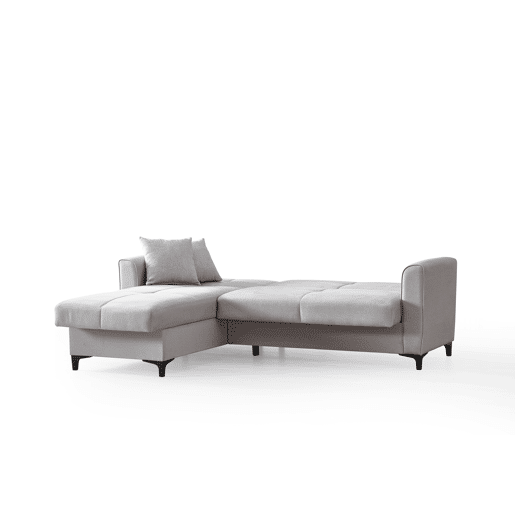 Chaise longue com cama TIAGO reversível 3 lugares cinza claro