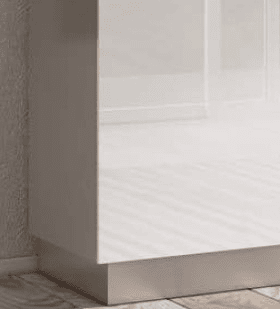 Cozinha com eletrodomésticos GILDA ICE 210cm esquerda branco brilhante