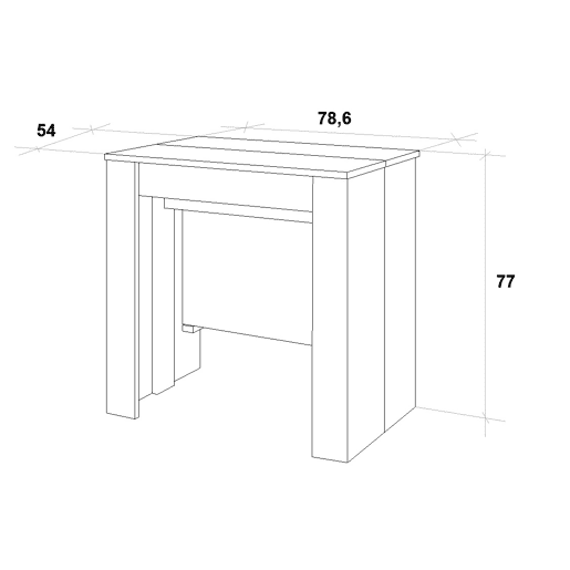 Mesa consola extensível branca BERTA