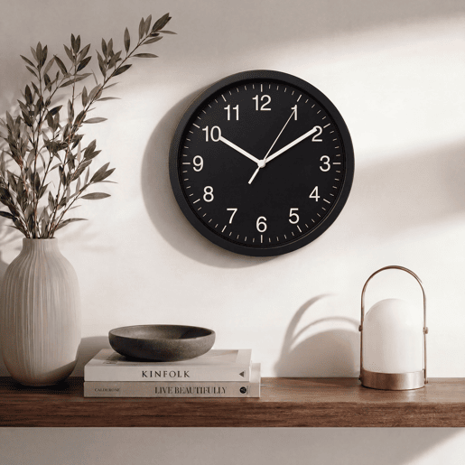 Relógio de parede GAIA preto 20cm marca CONFORAMA