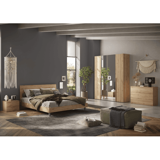 Quarto completo NAPOLI espelho carvalho
