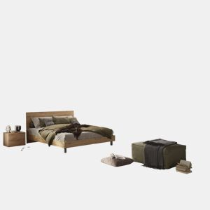 Quarto completo NAPOLI espelho carvalho
