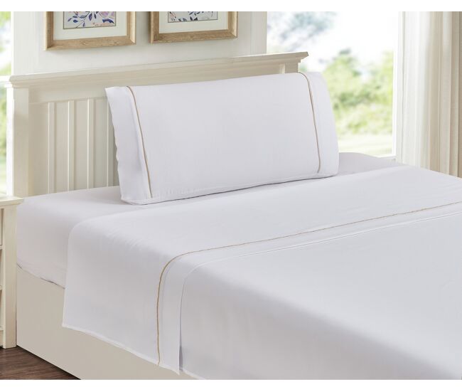 Juego sábanas quora cama 180cm color blanco