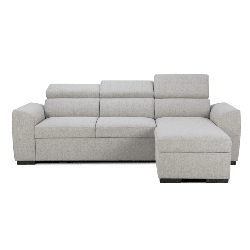 Chaise longue reversÃvel com 3 lugares e cama GUSTO cinzento Chaise longue reversÃvel com 3 lugares e cama GUSTO cinzento