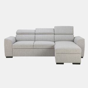 Chaise longue reversível com 3 lugares e cama GUSTO cinzento