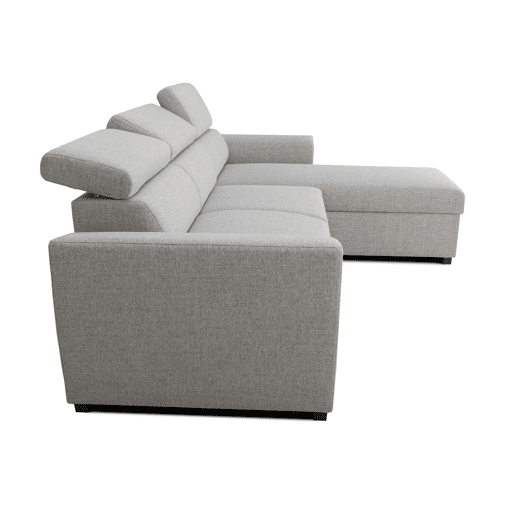 Chaise longue reversÃvel com 3 lugares e cama GUSTO cinzento Chaise longue reversÃvel com 3 lugares e cama GUSTO cinzento
