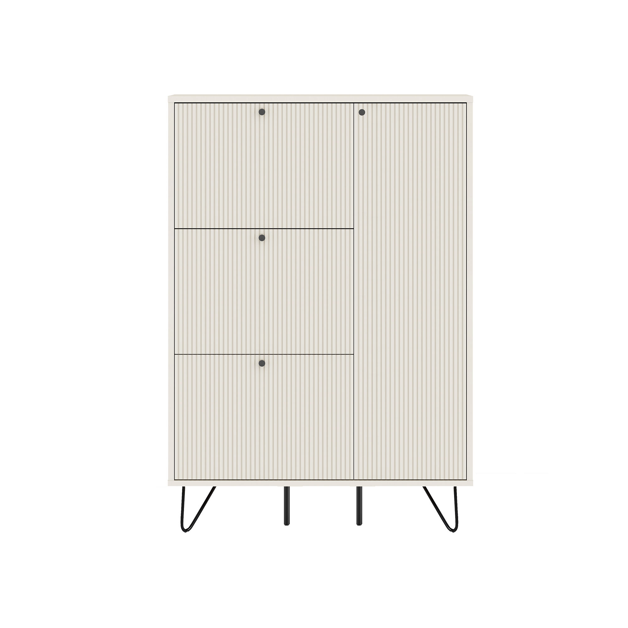 Zapatero MARY 130x90x20cm 3 trampones 1 puerta blanco