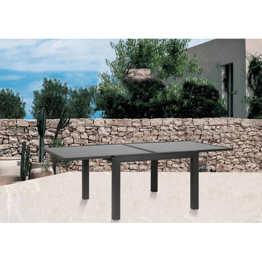 Mesa de jardim extensÃvel ALYA cinzento escuro Mesa de jardim extensÃvel ALYA cinzento escuro