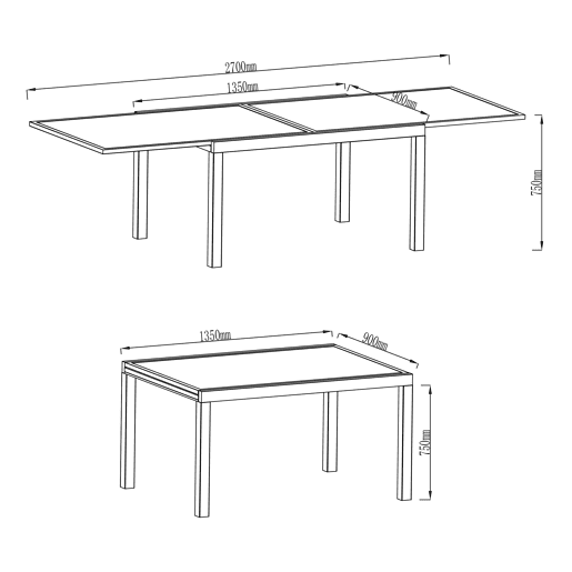 Mesa de jardim extensÃvel corA cinzento escuro Mesa de jardim extensÃvel corA cinzento escuro