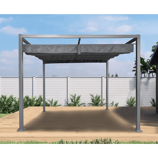 Pérgola DUNIA 220x300x300cm cor cinzento escuro
