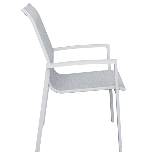 Set de jardim com mesa e 6 cadeiras ANZIO cor cinzenta
