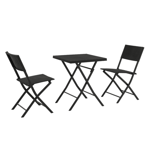 Set de jardim com mesa e 2 cadeiras KORA cinzento Set de jardim com mesa e 2 cadeiras KORA cinzento
