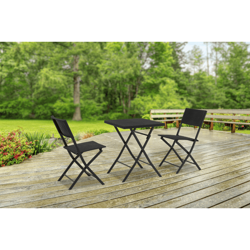 Set de jardim com mesa e 2 cadeiras KORA cinzento Set de jardim com mesa e 2 cadeiras KORA cinzento