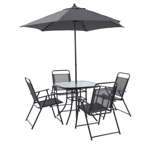 Set de jardim ROMA cor cinza escuro