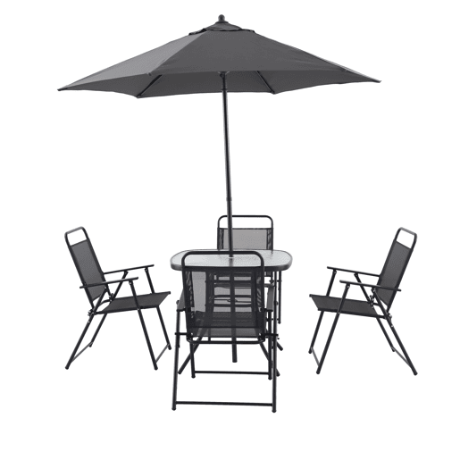 Set de jardim ROMA cor cinza escuro