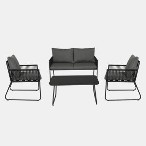 Set de jardim KELLY cor cinza escuro
