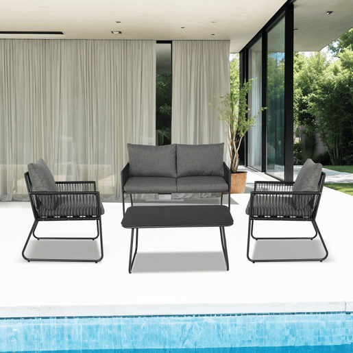 Set de jardim KELLY cor cinza escuro