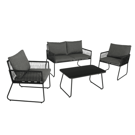 Set de jardim KELLY cor cinza escuro