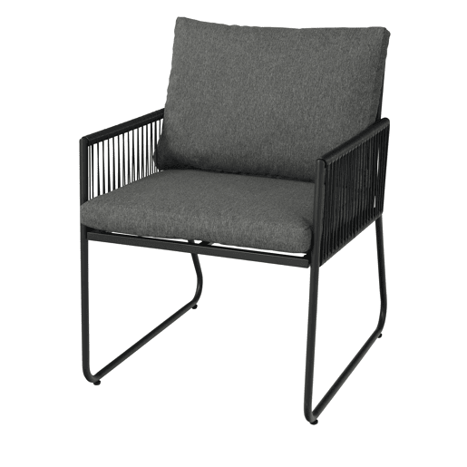 Set de jardim KELLY cor cinza escuro