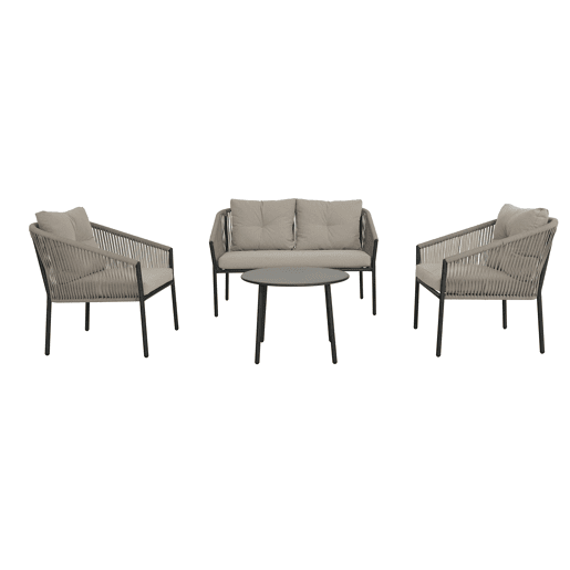 Set de jardim MIKA sofá 2 lugares, 2 poltronas e mesa de centro