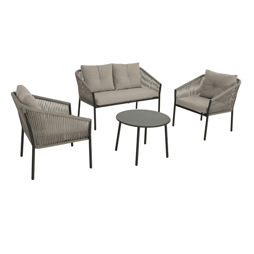 Set de jardim MIKA sofá 2 lugares, 2 poltronas e mesa de centro