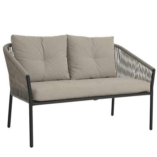 Set de jardim MIKA sofá 2 lugares, 2 poltronas e mesa de centro