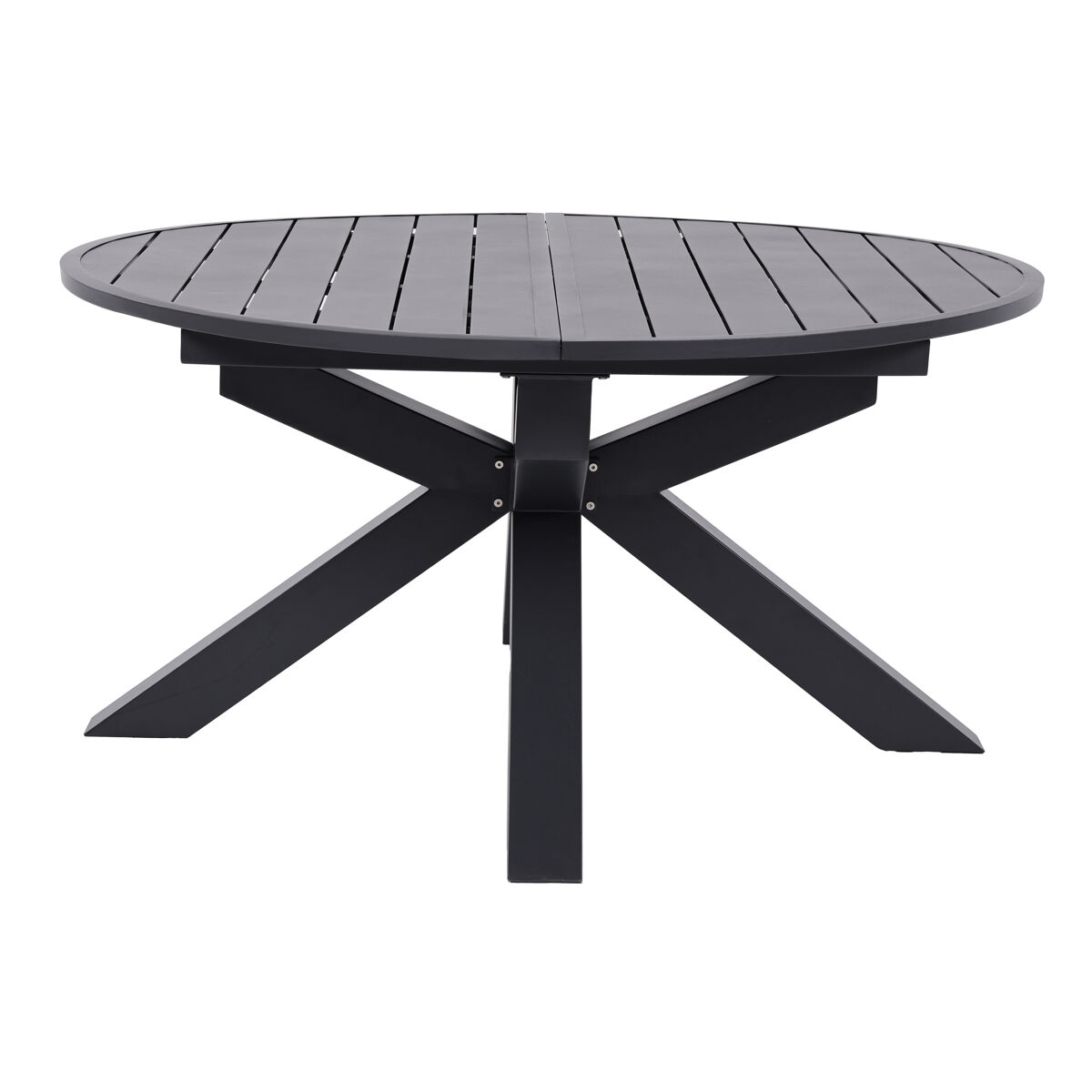 Mesa extensible jardín remy color gris oscuro