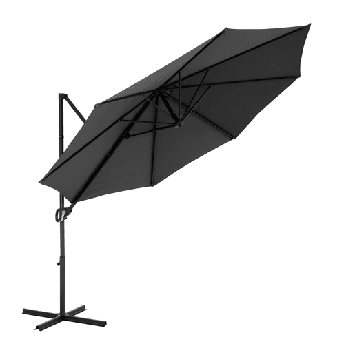 Guarda-sol ABBY 300x300x245cm cor cinzento escuro