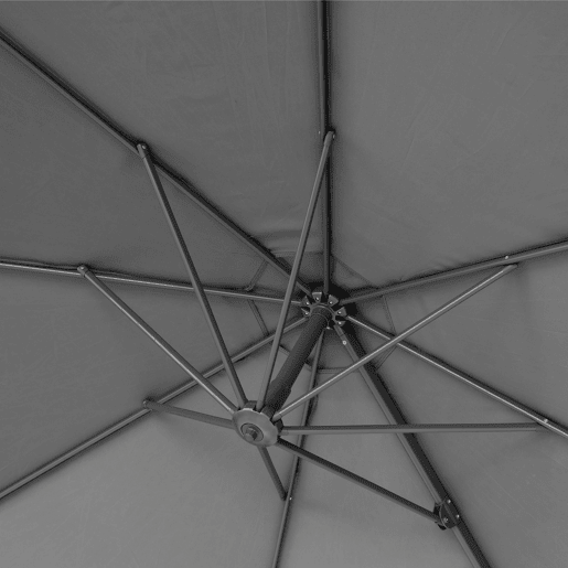 Guarda-sol ABBY 300x300x245cm cor cinzento escuro