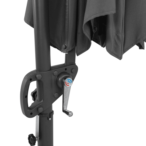 Guarda-sol ABBY 300x300x245cm cor cinzento escuro