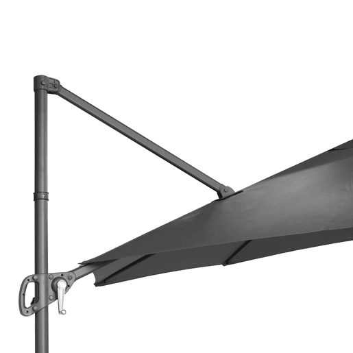 Guarda-sol ABBY 300x300x245cm cor cinzento escuro