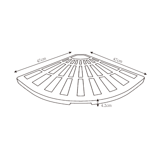 Base de guarda-sol BLAIR 47x47x4,2cm cor preta Base de guarda-sol BLAIR 47x47x4,2cm cor preta