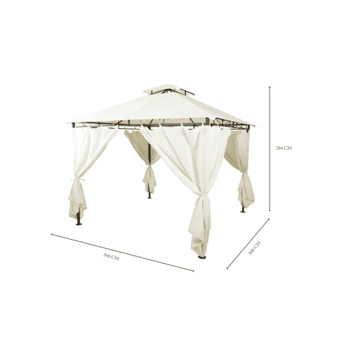 Pérgola CIRA 283x300x300cm cor bege